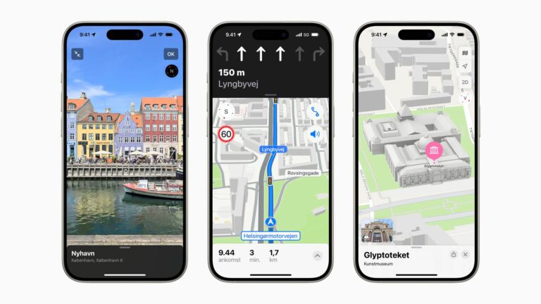 O redesenho do Apple Maps se expande para a Dinamarca e a Grécia