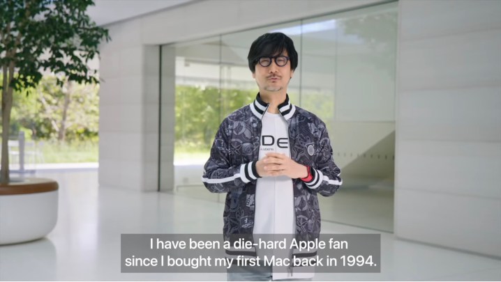 Hideo Kojima falando sobre jogos para Mac na WWDC 2023.