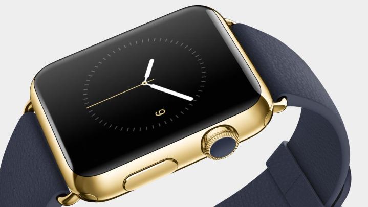 O Apple Watch Edition em ouro 18 quilates.