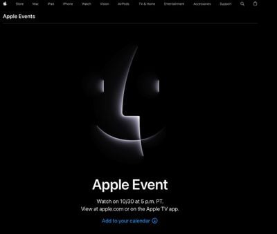 site de eventos da apple 30 de outubro