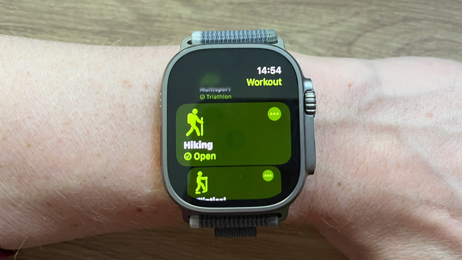 Perfil de caminhada do Apple Watch