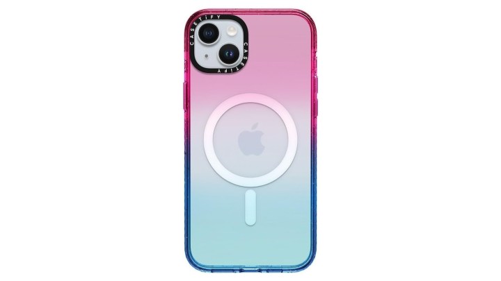 Capa Casetify Impact em algodão doce para iPhone 15 Plus.