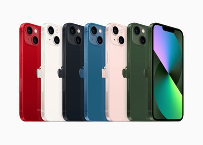 Linha de cores do Apple iPhone 13 2022