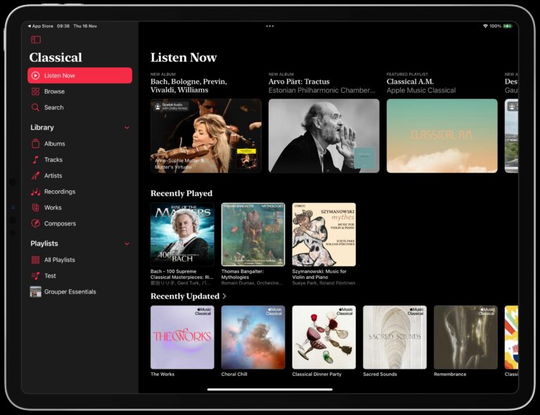 Apple Music Classic chega ao iPad