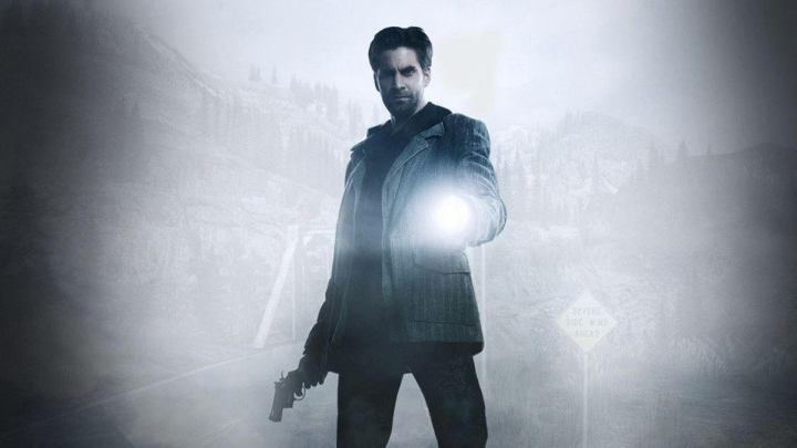 Arte promocional com foto frontal de Alan Wake.