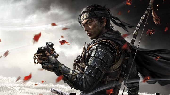 A arte da capa de Ghost of Tsushima.