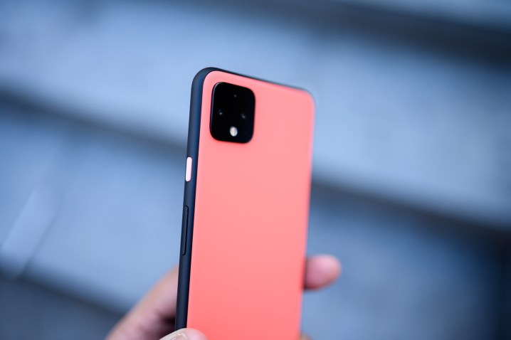 botão acentuado pixel 4 xl