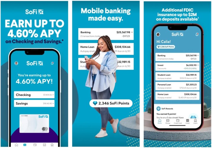 Aplicativo SoFi no iOS