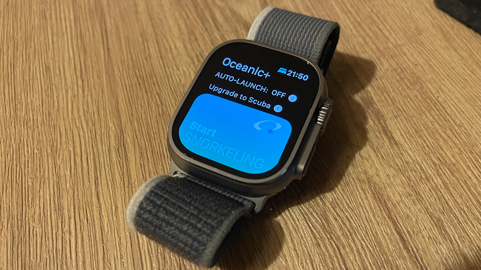 Aplicativo Oceanic Plus Apple Watch Ultra