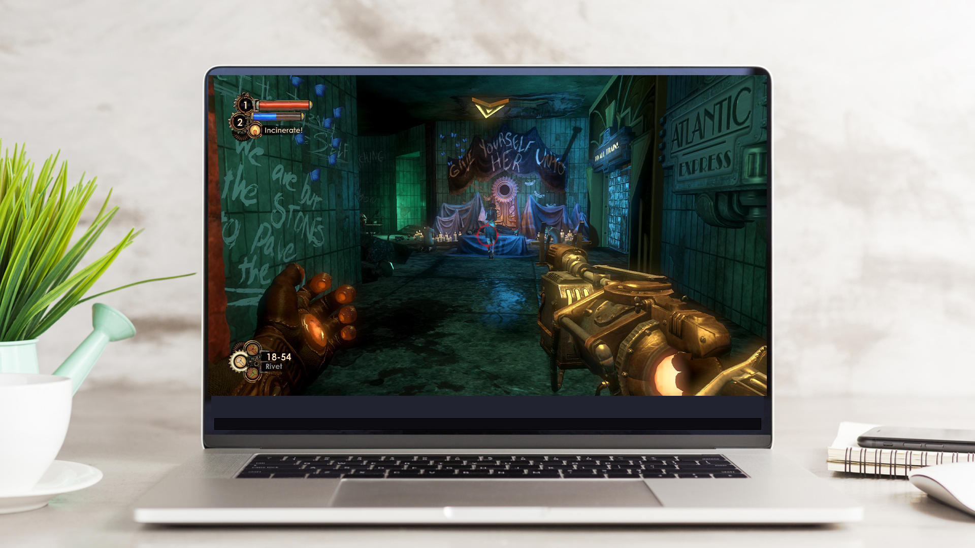 Bioshock 2 rodando no MacBook Pro