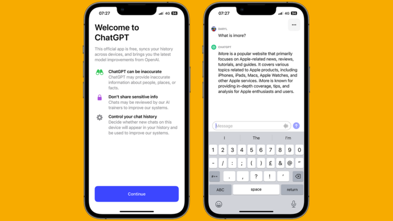 ChatGPT app on iOS