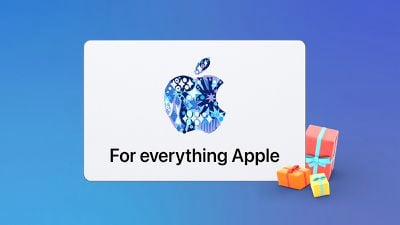 cartão presente de maçã feriado azul