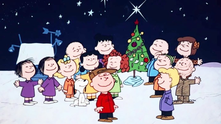 O elenco de Um Natal Charlie Brown.