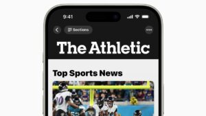 Apple news plus the athletic