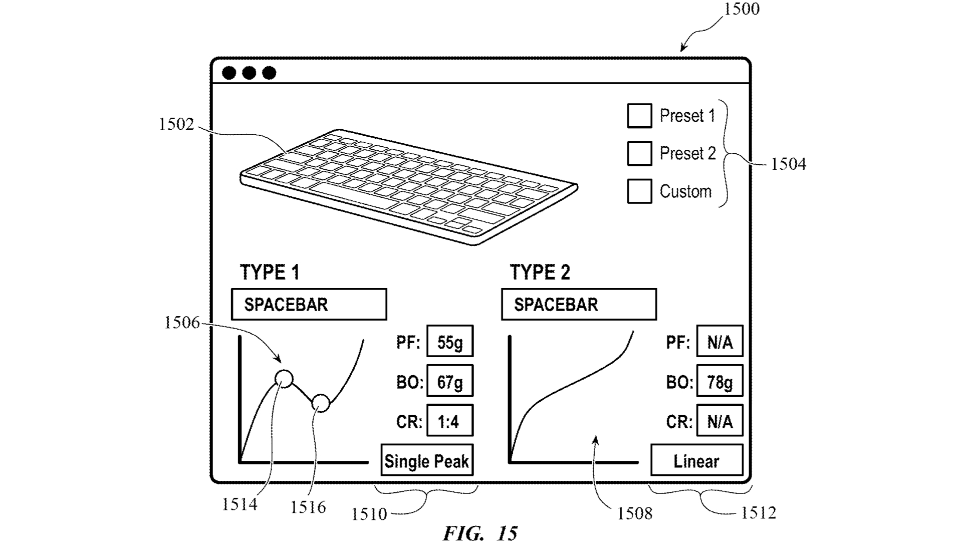 Patente de teclado Apple