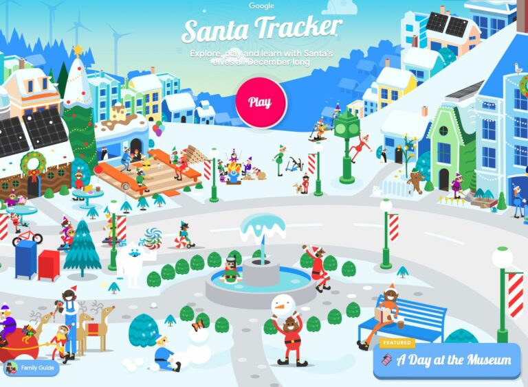 Acompanhe a jornada do Papai Noel desde o Pólo Norte usando o Santa Tracker do Google