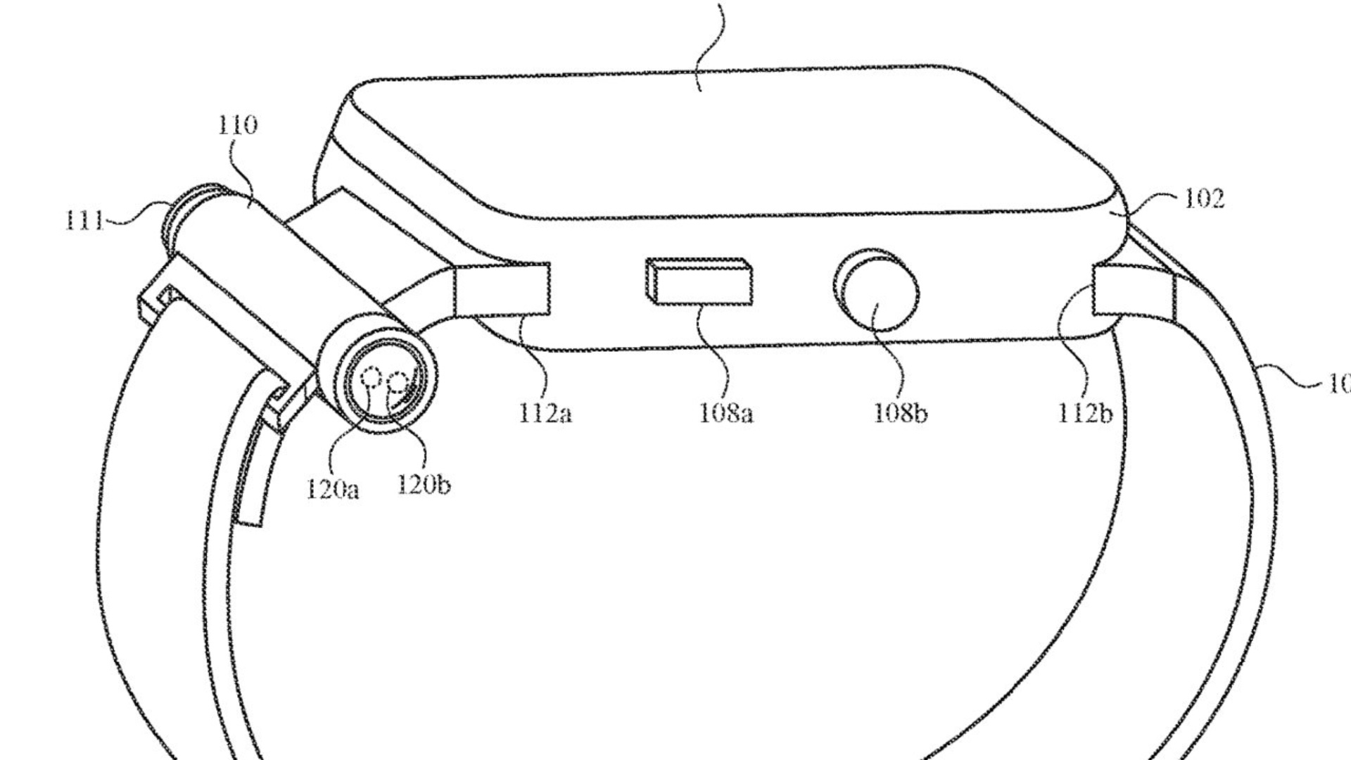 Desenho de patente de lanterna Apple Watch