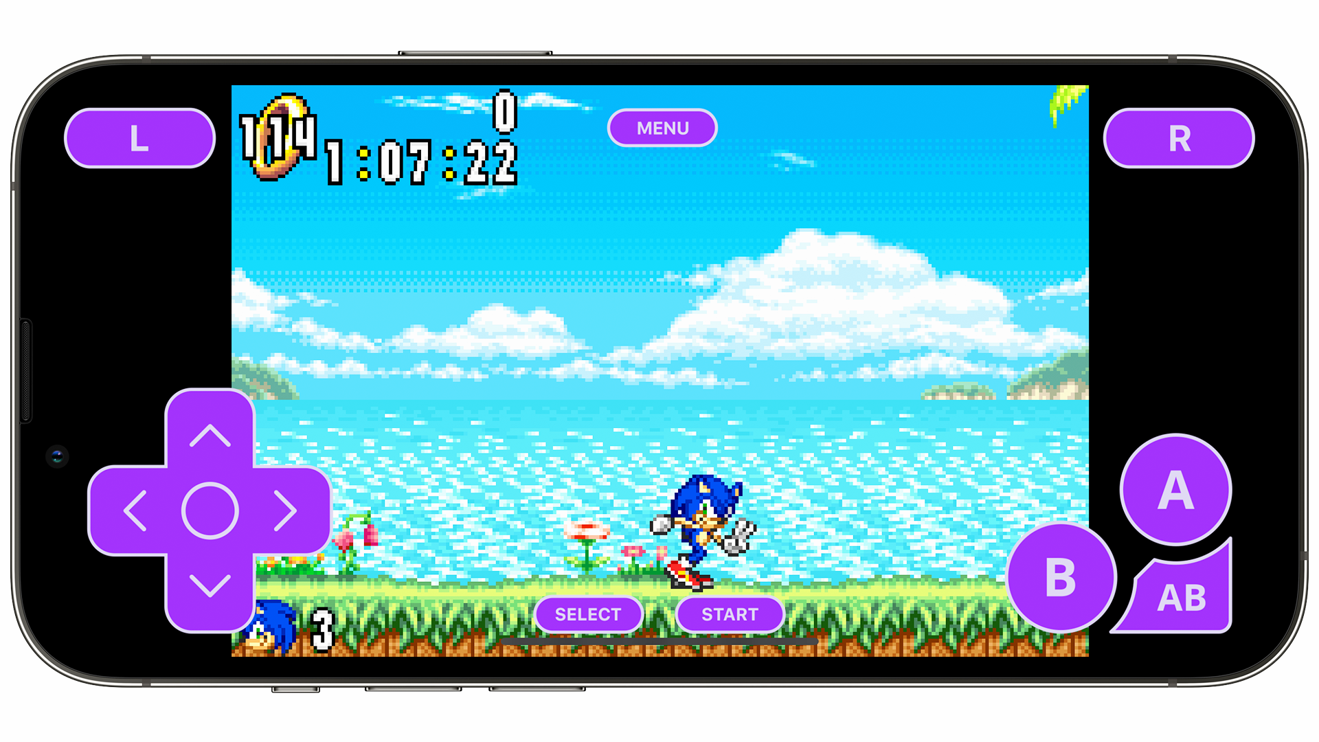 Sonic Advance na Delta no iPhone 13 Pro