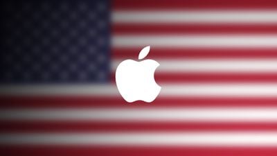 Recurso de bandeira dos EUA com logotipo da Apple 16x9