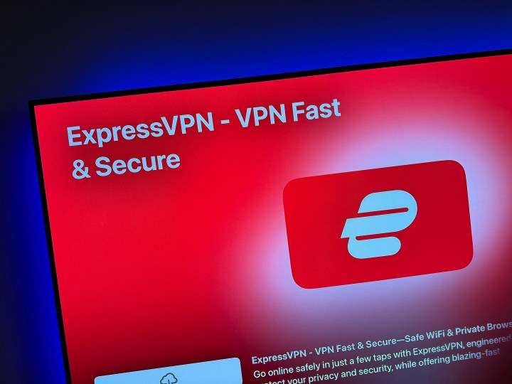 A lista de aplicativos da ExpressVPN na Apple TV.