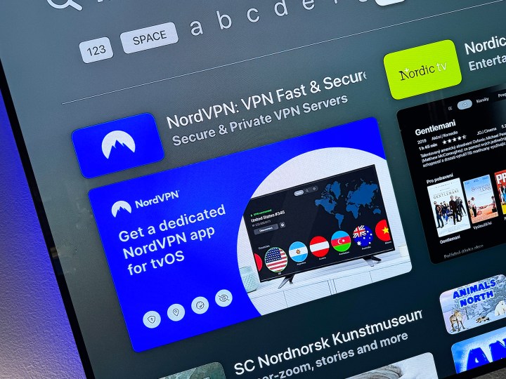 Listagem do aplicativo NordVPN na Apple TV.