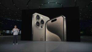 The iPhone 15 Pro and iPhone 15 Pro Max at Apple