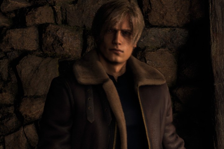 Captura de tela de Leon de Resident Evil 4 no iPhone 15 Pro.