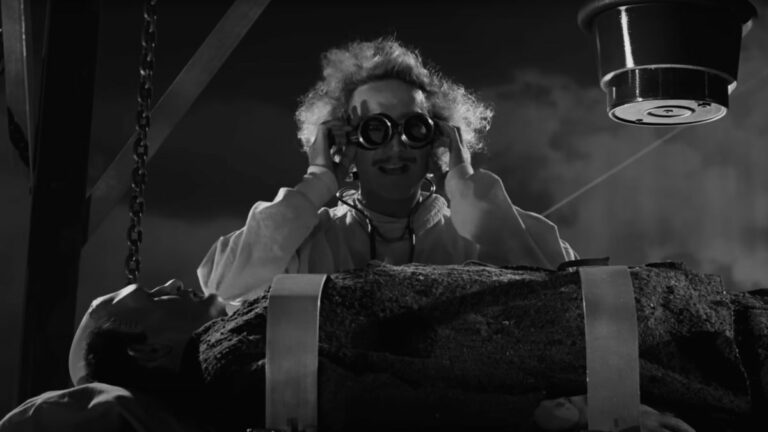 A clip of the Young Frankenstein movie, as seen in the Apple Vision Pro