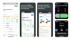 A screenshot of the Strong Workout Tracker App from the Apple App Store