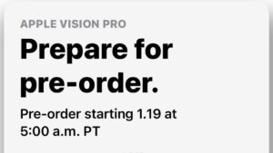 Apple Vision Pro preorder