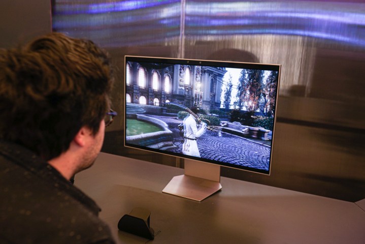 Lies of P no monitor de jogos 3D sem óculos da Samsung na CES 2024.