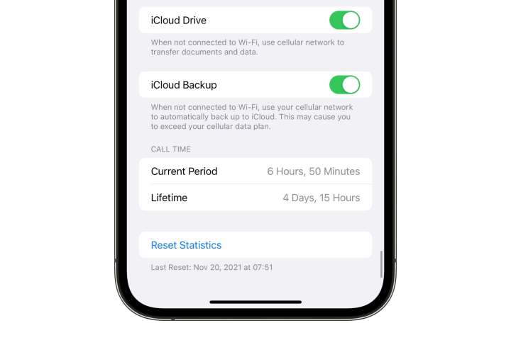 como verificar o uso de dados em um iphone redefinir estatísticas de celular