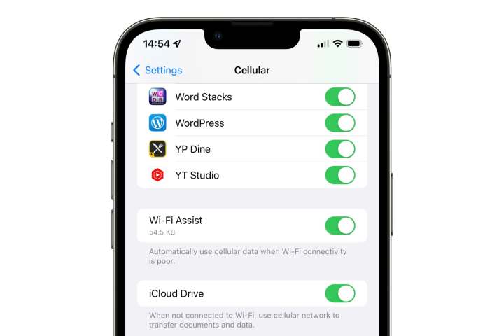 como verificar o uso de dados em uma configuração de assistência wi-fi do iphone