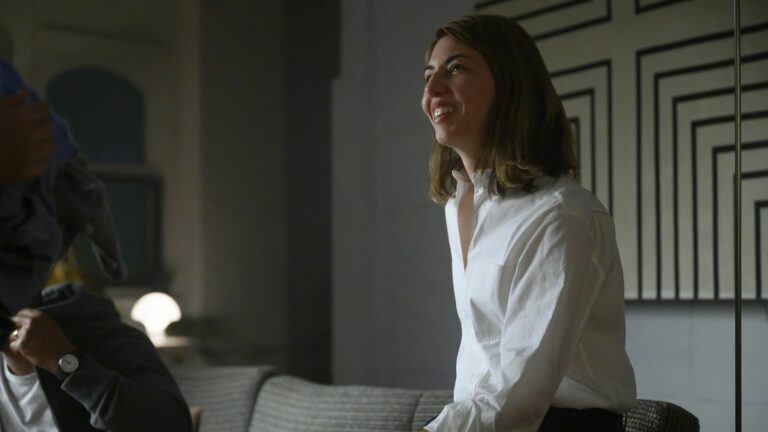 Image of director Sofia Coppola on the set of