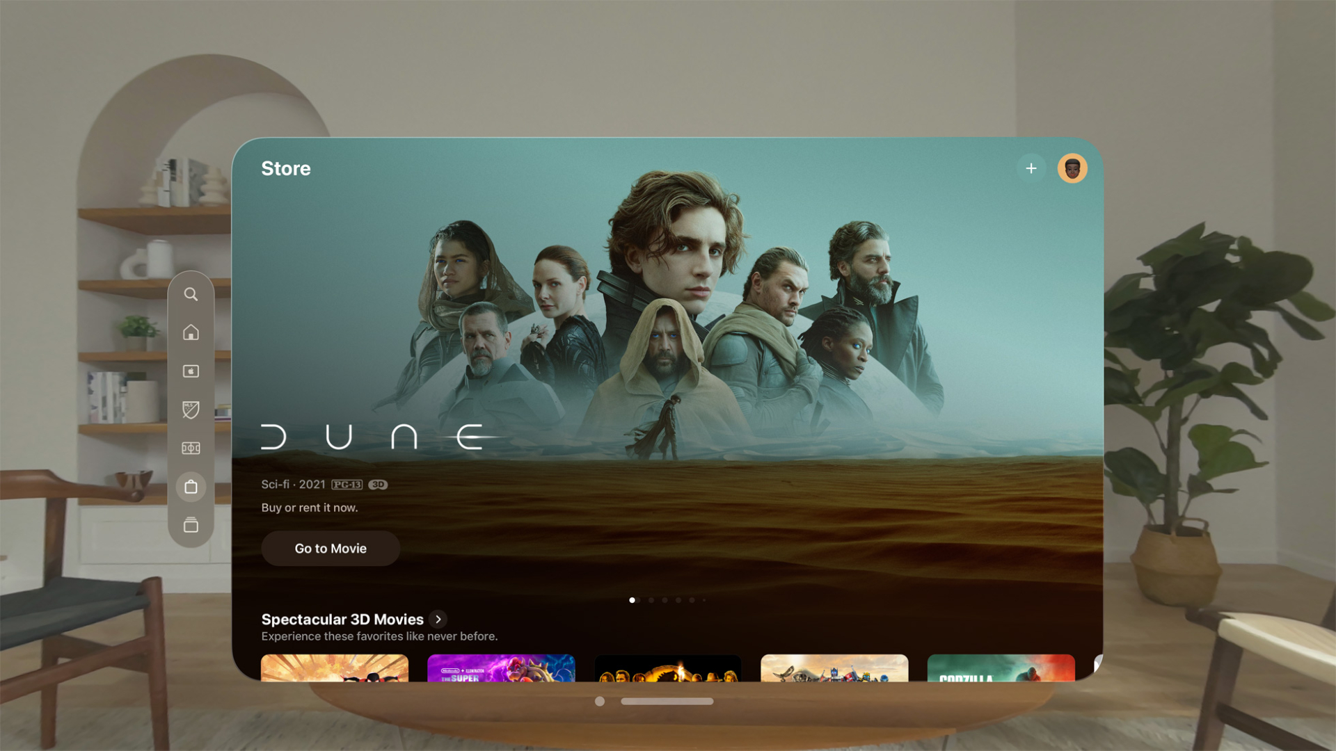 Dune no Apple Vision Pro como um filme 3D