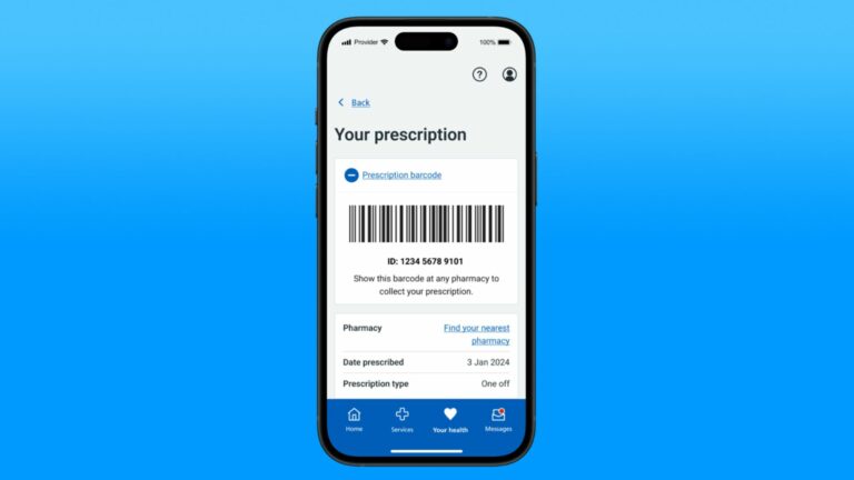 Aplicativo NHS da Inglaterra ganha serviços de prescrição digital
