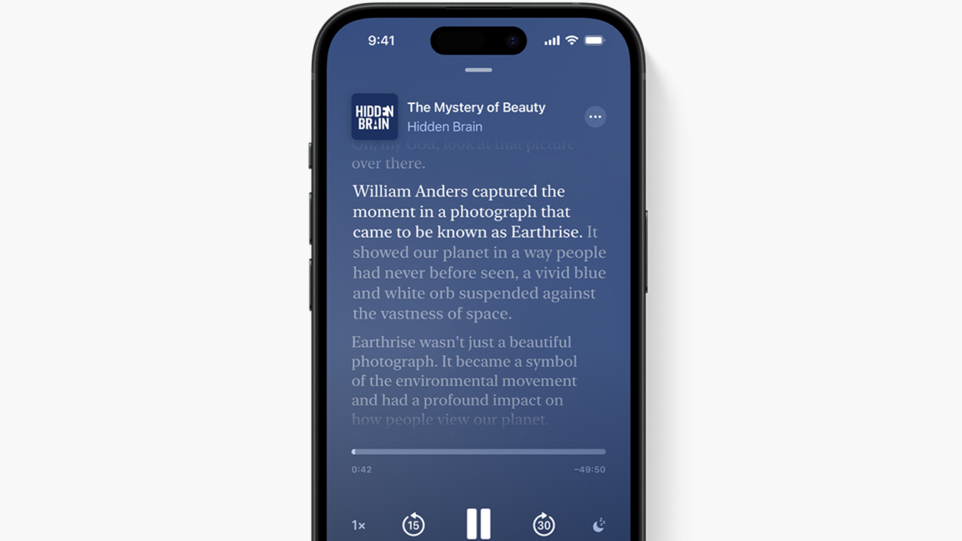 Transcrição de podcasts da Apple