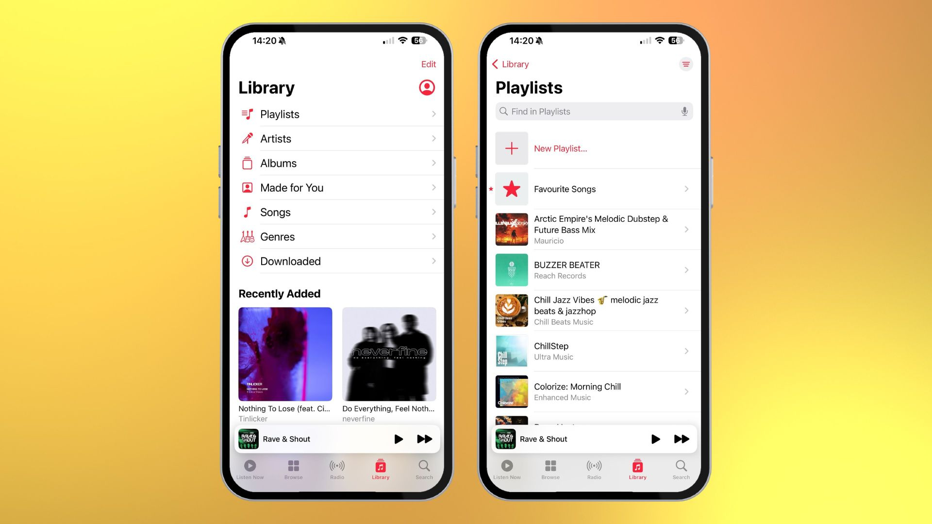 Abra o Apple Music Selecione Playlists Toque em Nova playlist