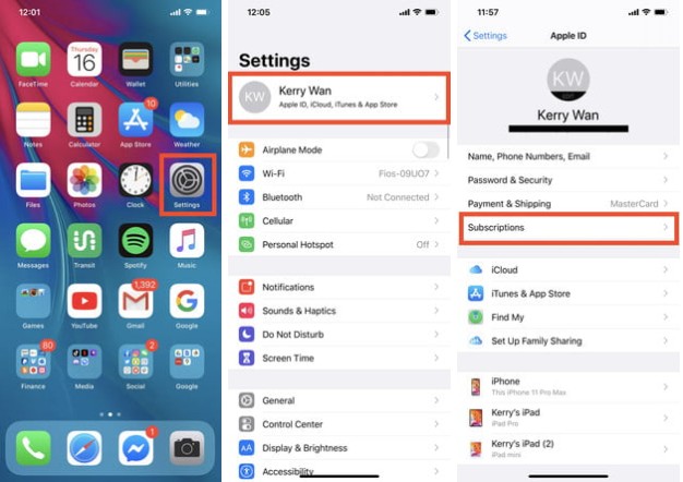 como cancelar assinaturas em um guia iphone 1