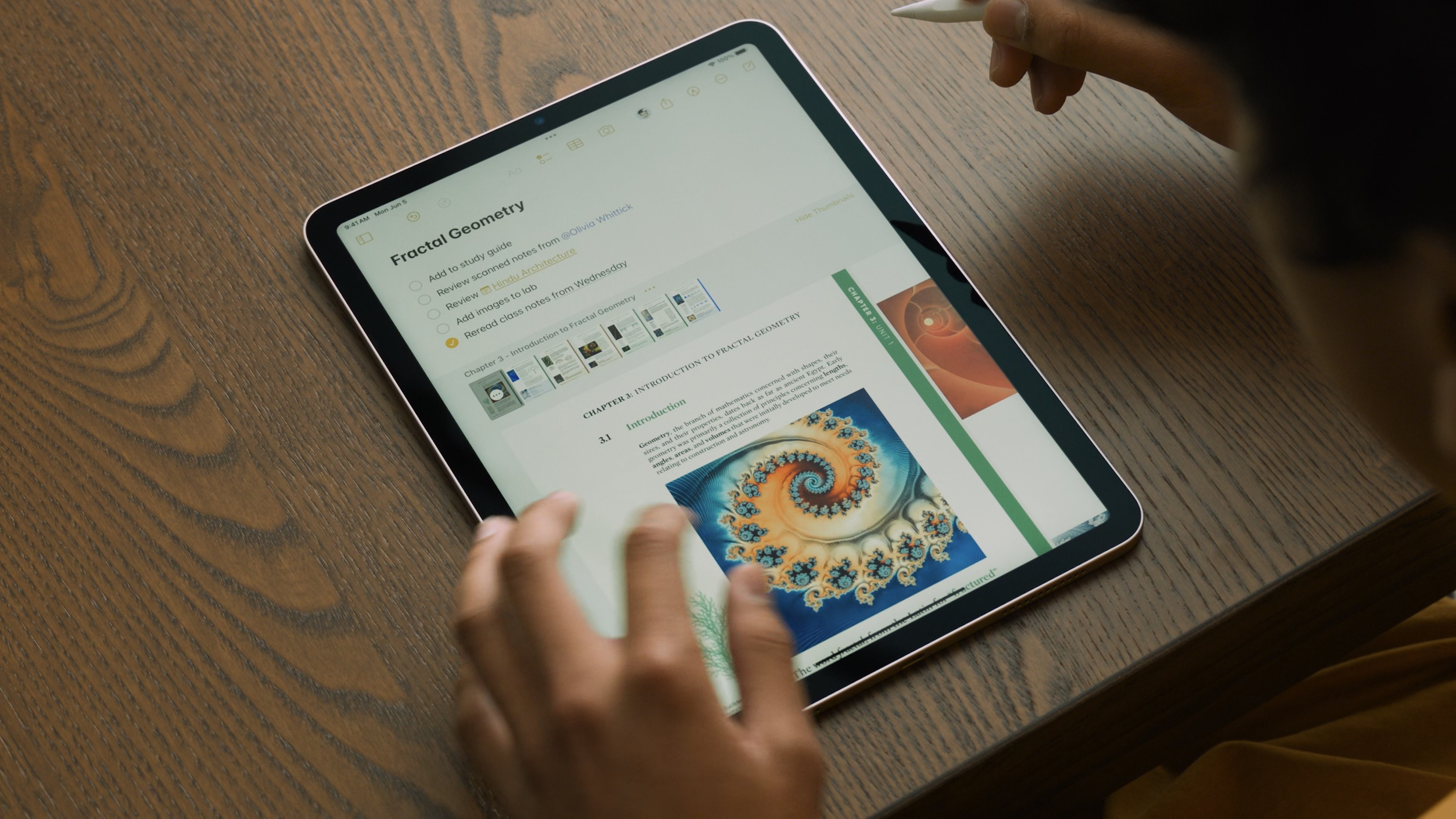 Aplicativo de notas em PDF iPadOS 17