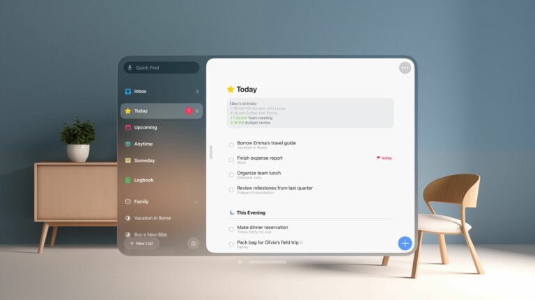 Cultured Code lança Things 3 para Apple Vision Pro