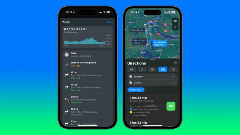 Apple Maps agora oferece rotas de bicicleta na Suíça