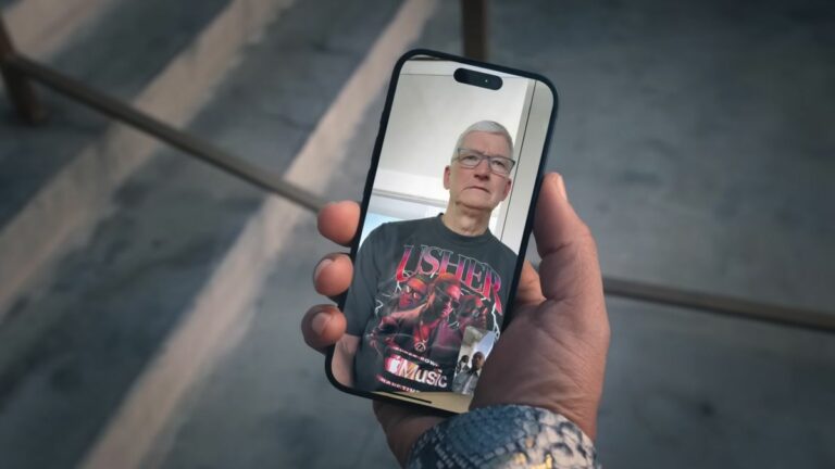 This is an image of Apple CEO Tim Cook, with rapper Ludacris, in a film teaser