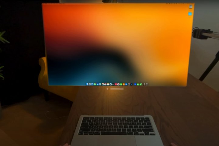 Claro, o Vision Pro pode tornar a tela virtual do Mac muito maior.