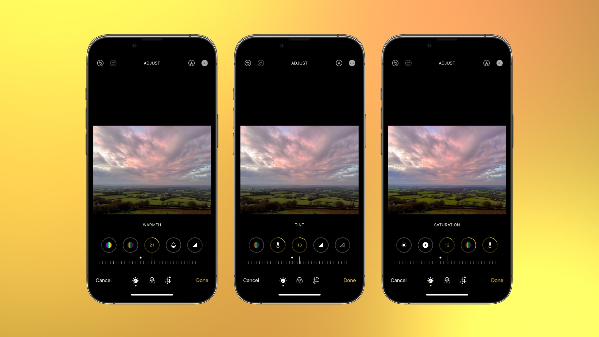 Como editar cores no iPhone