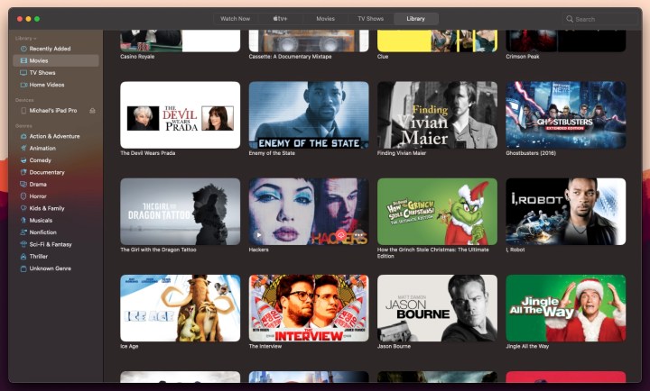 Aplicativo Apple TV no Mac