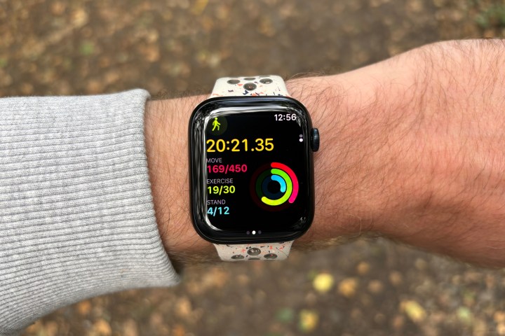 Dados de condicionamento físico pós-caminhada no Apple Watch Series 9.