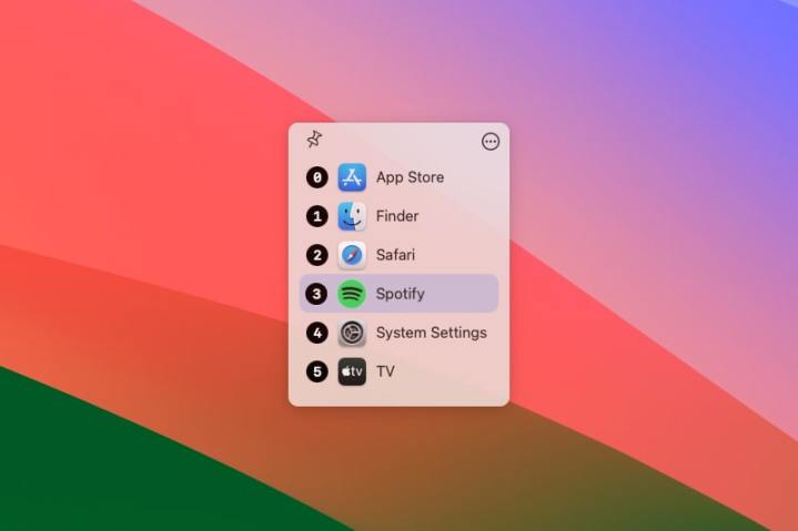 O aplicativo Quick Tab no macOS.