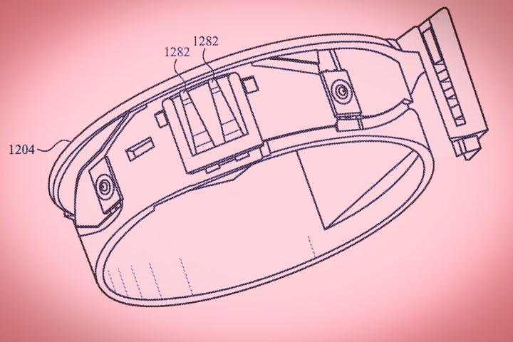 Anel inteligente Apple com peças rotativas.