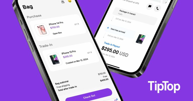 O aplicativo TipTop Shop oferece compra, venda e troca de dispositivos em uma única transação